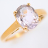 Estate 14K rose gold morganite ring