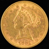 1881 U.S. $5 Liberty head gold coin