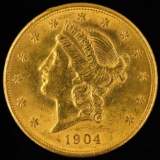 1904 U.S. $20 Liberty head gold coin