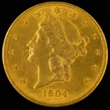 1904 U.S. $20 Liberty head gold coin