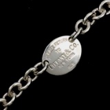 Authentic estate Tiffany & Co. sterling silver oval tag bracelet