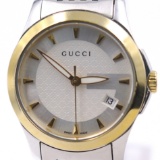 Authentic like-new Gucci two-tone stainless-steel wristwatch