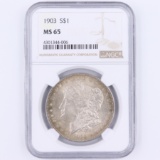 Certified 1903 U.S. Morgan silver dollar