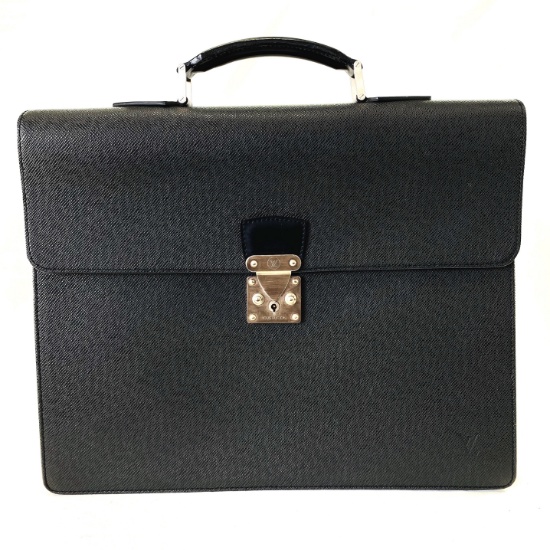 Authentic estate Louis Vuitton "Neo Robusto" taiga leather briefcase