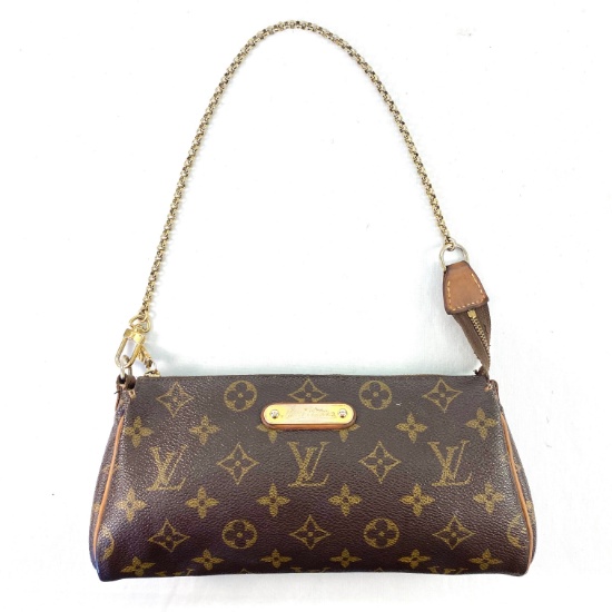 Authentic estate Louis Vuitton "Eva" monogram canvas handbag