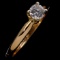 Estate 14K yellow gold diamond solitaire ring