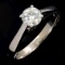 Estate 14K white gold diamond solitaire ring