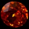 Unmounted lab-created orange sapphire