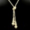 Vintage genuine ivory carved beaded lariat necklace