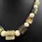 Vintage genuine ivory & horn graduated beaded necklace