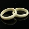 Pair of vintage genuine ivory band rings