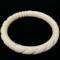 Vintage genuine ivory carved bangle bracelet