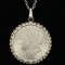 Genuine estate 1921 U.S. Morgan silver dollar sterling silver necklace