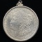 Genuine estate 1921 U.S. Morgan silver dollar sterling silver pendant