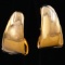 Pair of vintage 14K yellow gold huggie j-hoop earrings