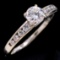 Estate 14K white gold diamond ring