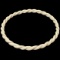 Estate genuine ivory 14K yellow gold twisted bangle bracelet