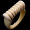 Estate genuine ivory 14K yellow gold ring