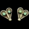 Pair of estate unmarked Native American sterling silver turquoise stud earrings