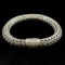 Estate sterling silver heavy wheat bracelet