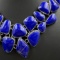 Estate sterling silver large lapis fashion necklace