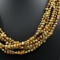 Estate Silpada multi-strand golden pearl necklace with sterling silver lobster clasp