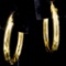 Pair of estate 14K yellow gold hammered hoops