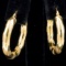 Pair of estate 9K yellow gold hoop earrings