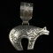 Estate Tommy Jackson Native American sterling silver bear pendant