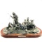 Lot of 2 estate Western-themed pewter figurines