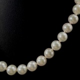 Vintage Mikimoto Blue Lagoon pearl necklace & earrings set