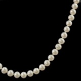 Like-new Mikimoto Blue Lagoon pearl necklace & bracelet set