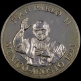 1993 proof Pope John Paul II Atrio (Atrium) de Izamal commemorative .900 fine silver medallion