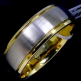 New-with-tags 14K yellow & white gold band ring