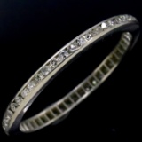 Vintage platinum diamond band ring