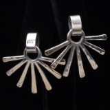 Pair of authentic estate James Avery sterling silver retired “Sunburst” earrings