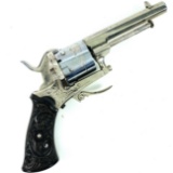 Antique Le Faucheux single-action pin-fire revolver, 7mm cal