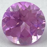 Unmounted lab-created pink sapphire