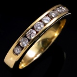 Estate 14K yellow gold diamond band ring