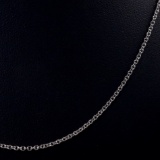 Estate 14K white gold cable chain