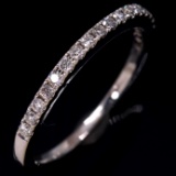 Estate 14K white gold diamond band ring