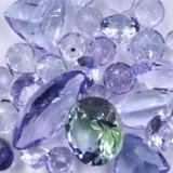 Unmounted tanzanites