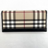 Authentic estate Burberry treated canvas & leather wallet