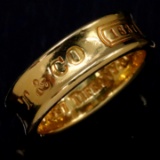 Estate Tiffany & Co. 18K yellow gold “1837” band ring