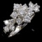 Estate 14K white gold diamond cluster ring