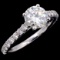 Estate 14K white gold diamond ring