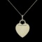 Authentic estate Tiffany sterling silver heart pendant on a Tiffany Paloma Picasso cable chain