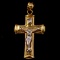 Estate 14K yellow gold crucifix pendant