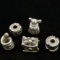Lot of 5 authentic estate Pandora sterling silver beads