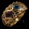 Vintage 14K yellow gold multi-gemstone Mother's ring